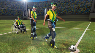 Illustration for article titled Watch a Mind-Controlled Cyborg Leg Make the World Cup's First Kick